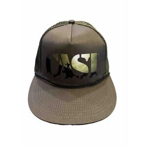 Flylow CAST Mens Brown Green Adjustable Snapback Trucker Hat Baseball Cap